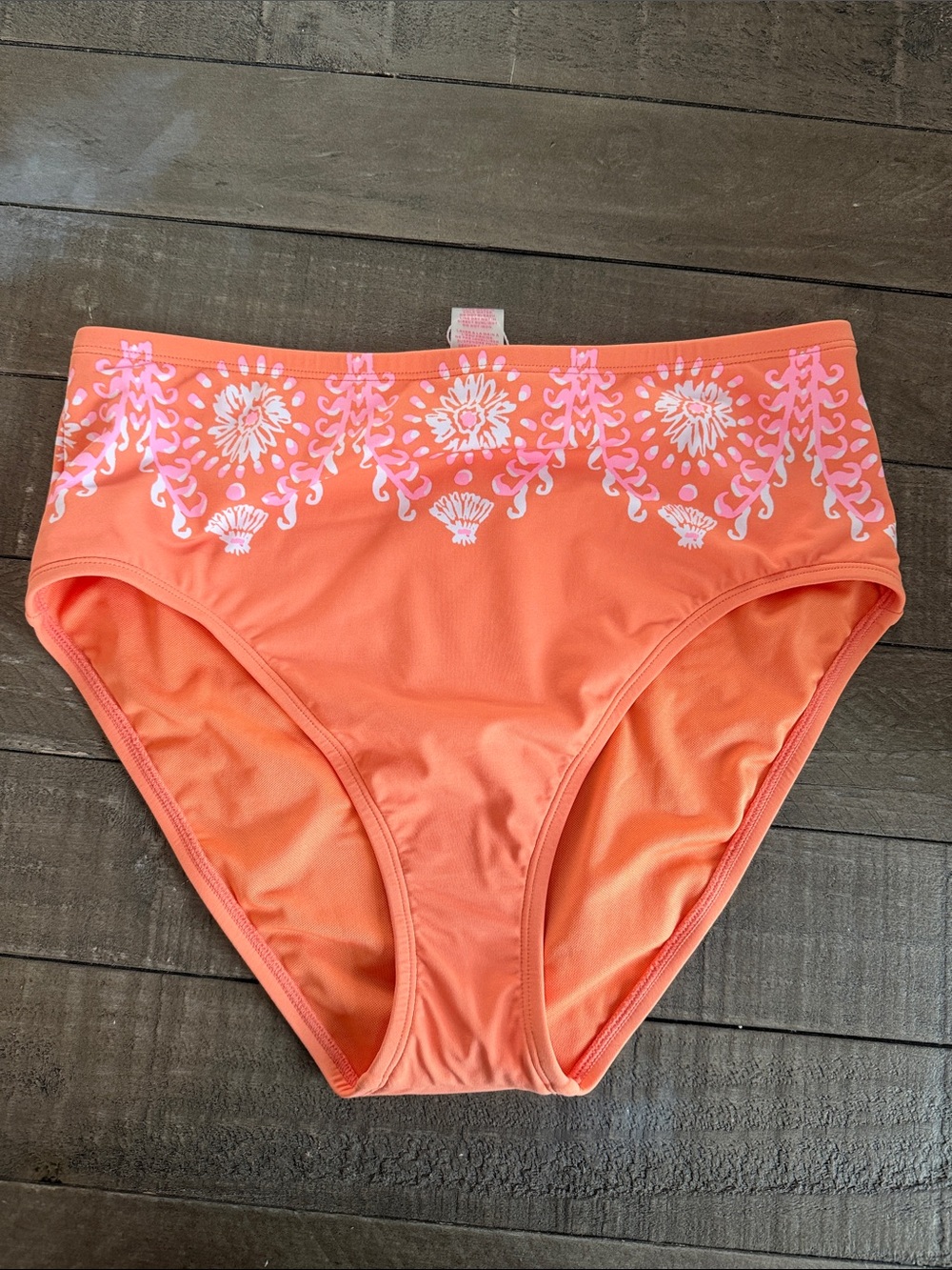 Lilly Pulitzer Ashwin High waisted Swim Bottom in Papaya Breezy Palm NWTSize 10